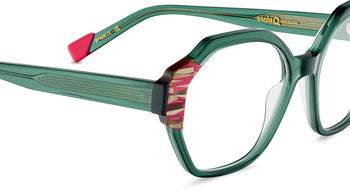 Das Bild zeigt die Korrektionsbrille THEIA GRFU von der Marke Etnia Barcelona in grün.